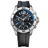 Authentic Tommy Hilfiger Men Nolan Black Dial Silicon Watch 1791143 Jam Tangan Lelaki