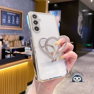 Cute Heart Mirror Stand Phone Case For OPPO A40 A40M A38 A36 A55 A54 A54S A53 A53S A33 A31 A1X A1S F
