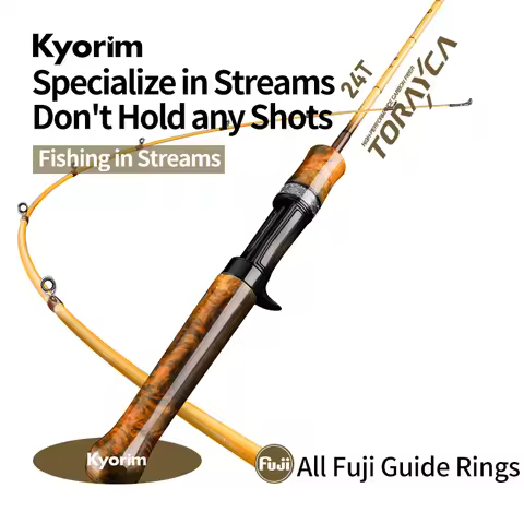 Kyorim Trout Rod,FUJI O Ring,FUJI K Guide,Toray Carbon,2 Sections,Spinning Casting Fishing Rod,C562U