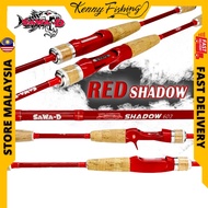 SAWA-D RED SHADOW SPINNING / BAITCASTING (BC) FISHING ROD 6-12lb 6kaki