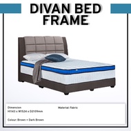 Divan Bed Fabric Bed Bedroom Furniture Brown Bedframe