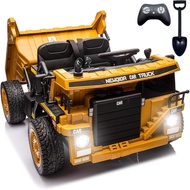 NEWQIDA 24V Ride on Dump Truck, Kids Electric Car with Remote Control, Ride on