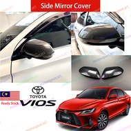 [READY STOCK]Toyota Vios 2023-2025 Side Mirror Cover Carbon Fiber Piano Black Sporty for Toyota Vios