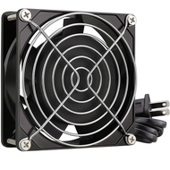 GDSTIME Axial Fan 90mm, 110V 120V AC 92mm x 92mm x 25mm Dual Ball Bearing w/Power Cord for DIY Cooli