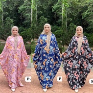 HOT SELLING🔥JUBAH ABAYA MARSHA EXCLUSIVE/JUBAH ABAYA BATWING BERCORAK BUNGA DAN BATIK/JUBAH ABAYA PR