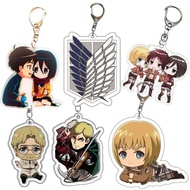 Acrylic keychain for Attack On Titan Eren Yeager Zeke Yeager Wings of Freedom Erwin Smith Q Version 
