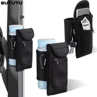 BUTUTU Magnetic Water Bottle Bag, Elastic with Phone Holder Gym Bottle Pouch, Portable Exercise Equi