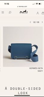 Hermes GETA navy blue