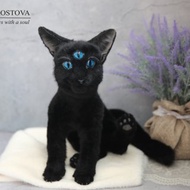 Cat Smile plush toy. Ooak doll. Art doll animalal