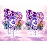 UNGU Demon Huntrix Petak Zoey Rumi MIra Purple Number Balloon Package 7pcs