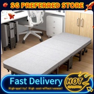 Foldable Bed Single Bed Portable Folding Single Bed Companion Bed Frame 75cm Wide Metal Bed Frame Of