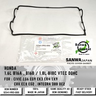 Honda B16A B16B B18C VTEC SANWA Japan Valve Cover Gasket OEM No 12341-PR3-000 for Civic EG6 EG9 EK9 