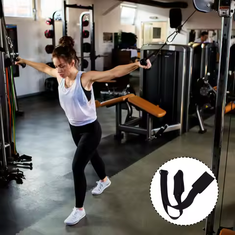 1 Pair Fitness Equipment Extension Strap Adjustable For Cable Machine Tricep Bicep Pulldown Workout 