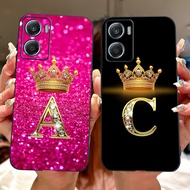 For Motorola Moto G06 Fashion Crown Initial Letter Couple Phone Case MOTO G06 4G Soft Silicone TPU C