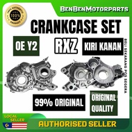 YAMAHA RXZ 3XL 5PV CRANKCASE SET KIRI KANAN REPRO Y2 55K 99% MCAM ORIGINAL
