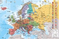 【英國進口地圖海報】歐洲地圖 European Map #GN0751