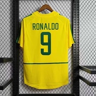 2002 Retro Short Sleeve T-Shirt 9 Ronaldo Little Ronaldo For The Brazil World Cup