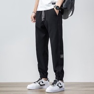 【Ready Stock 】Fashion Sportswear Mens Spring and Autumn Trend Simple with New Solid Color Leg-bindin