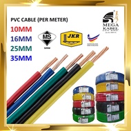 MEGA Kabel 10mm 16mm 25mm 35mm PVC CABLE Main Wiring Cables PVC Insulated (METER) Wayar