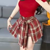 Fancy and dynamic shirt style skirt TN FUNNY, flared women's skirt shows off a youthful and sexy sty