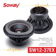 Soway SW12-37EX ลำโพง ซับวูฟเฟอร์ ขนาด 12 นิ้ว แม่หล็ก 190x25mmx2Pcs Voice: 3" 4+4Ω  Chrome Cast Frame จำนวน 1 ดอก