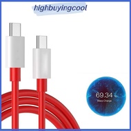 Hljy Type C USB SUPERVOOC 2.0 Fast Charging Cable For OnePlus 9R 10 Pro 10R 11 11R 12 13 Nord 2T 3 C