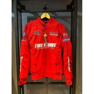 Jaket Motor Two Stroke RX Series Hitam/Biru/Merah Tahan Air untuk Remaja