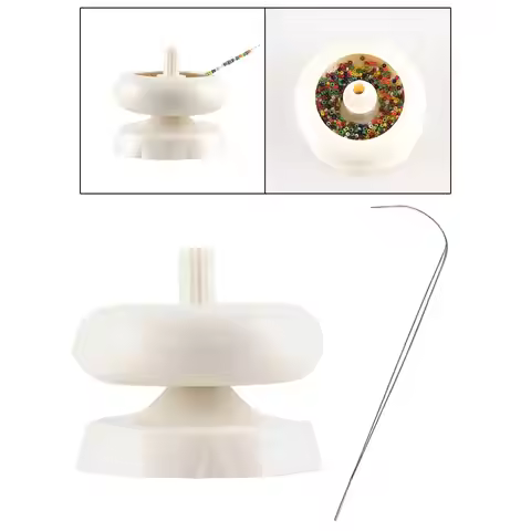 Bead Spinner with Bead Threader Bead String Tool for DIY Clay Beads Necklace Bracelet Crafting Proje