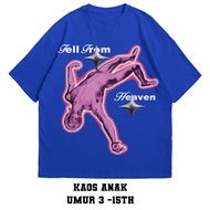 Boxy Oversize Kids T-Shirt Blue Electric Genesis - Fallen Angel