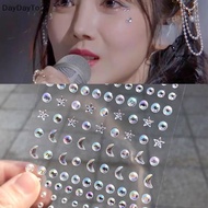 Daydayto moon star face stickers face makeup crystal jewel stickers decorative self-adhesive glitter