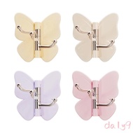 DLAY Butterfly Rotating individual Adhesive Hooks Butterfly Clasp Bathroom Corner Hook with 3-Hook 2