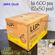 [1 Box] Thinwall Cup 75 ML 75ml LUX / LUX Thinwal Cup 75ml 75 ML / Sauce Cup Sauce Container 75 ML 7