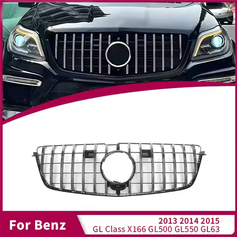 Car Upper Front Bumper Grille Grill For Mercedes-Benz GL Class X166 GL500 GL550 GL63 2013 2014 2015
