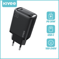 KIVEE Wall Charger Fast Charging PD+QC3.0 18W/22.5W Fast Charger Light Display 5V/3A