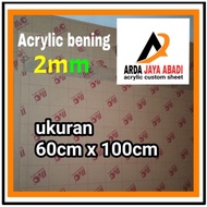 Akrilik 2mm bening ukuran 60 x 1 lembaran akrilik murah mika lembaran