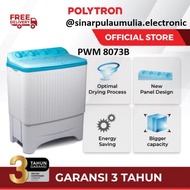 Polytron Mesin Cuci 2 Tabung Manual 8 Kg Hijab - PWM8073 / PWM 8073