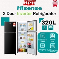Hisense 320L 2 Door 4 STAR Inverter Fridge RT328N4ABN1 Inverter Peti Sejuk Refrigerator