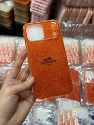 iPhone 手機保護套  Hermès 愛馬仕 橙 閃粉貝殼紋dior 7 手機殼 禮物 手機袋 保護套 蘋果 手機