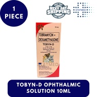 Tobyn-D Tobramycin + Dexa Ophthalmic Solution Eye Drops 10mL For Pets & Humns