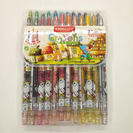 CHANGLI Childrens Long Rotary Crayon/Rotary Crayons Set Non-Toxic Washable /长版旋转蜡笔 HP-6676-(24pcs)Co