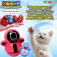 FURPLO Pumpkin Shaped Tumbler Doll Toy for Cats