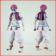 SY Demon Slayer: Kimetsu no Yaiba Akaza Anime Merch Interchangeable Face Action Figure Ornament