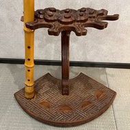 🇯🇵日本尺八 古董木雕台座🎋antique craft japan shakuhachi stand 中古實木
