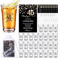 FillTouch 50 Sets Birthday Party Favors for Guests Bulk, 1.4 oz Cheers to 40/45/50/55/60/65 Years Pl