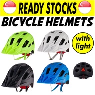 [Yishun] Bicycle Helmet Bike Foldable Mountain Safety Foldie Helmets Adult Cycling LED Lights