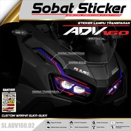 STIKER LAMPU ADV 160 / SB STICKER VARIASI LAMPU ALIS MOTOR ADV 160 NEW 2023 TERBARU TRANSPARAN