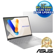 【春季旅行趣】ASUS Vivobook S14 OLED M5406NA-0038S7535HS 酷玩銀(AMD R5 7535HS/16G/512G SSD/14 OLED/W11)