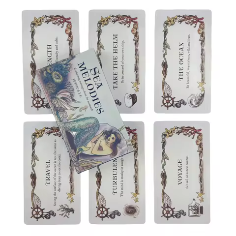 Sea Melodies Oracle Cards A 40 Deck Message From The Mermaids Tarot English Visions Divination Editi