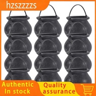 【hzszzzzs】12Pcs Mini Black Cauldron with Handle Halloween Mini Witch Cauldron Halloween Pot Candy Ho