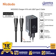 MCDODO Wall Adaptor Charger 47W GaN Fast Charging with USB Type C to C 1.2m Cable CH-5653